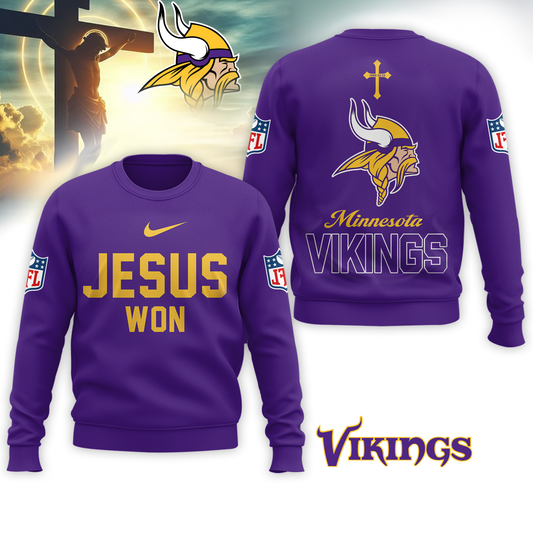 Minnesota Vikings | Premium Jesus Won Sweater