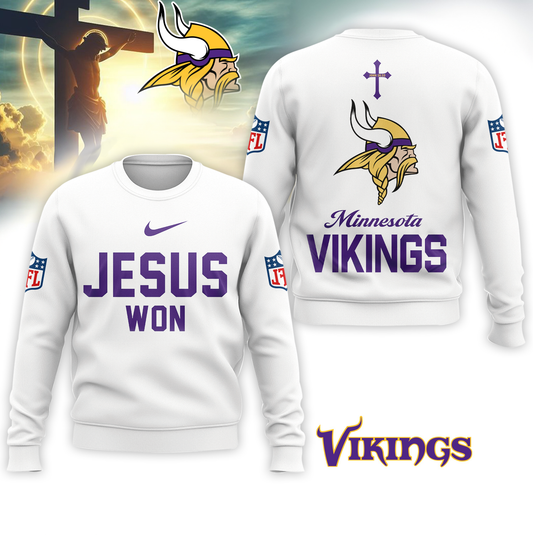 Minnesota Vikings | Premium Jesus Won Sweater