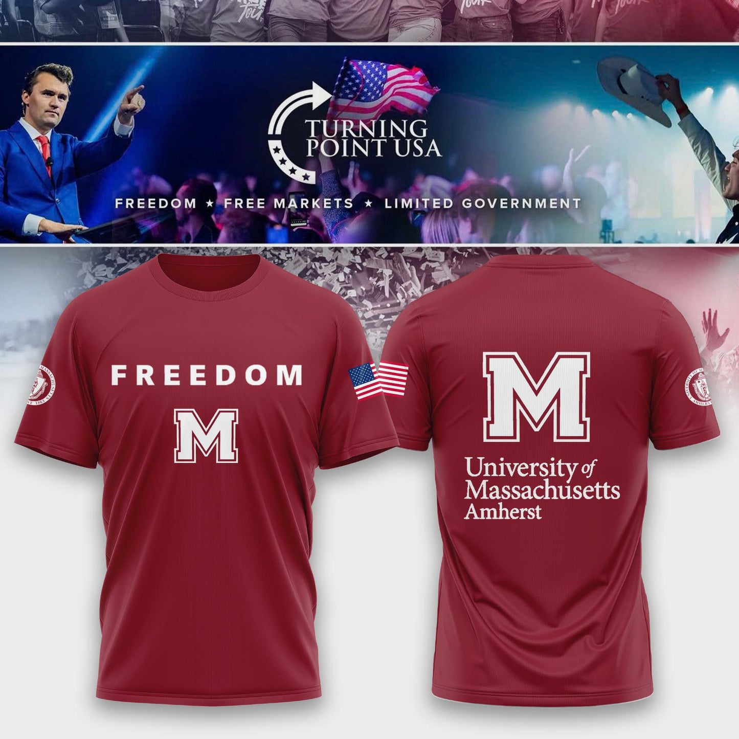 UMass Amherst Campus Freedom Tshirt
