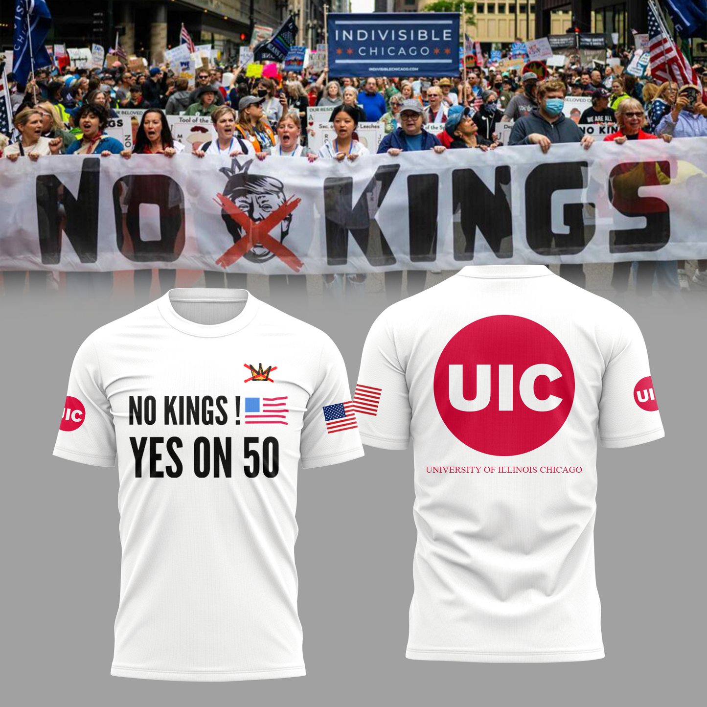 UIC x No Kings! YES ON 50