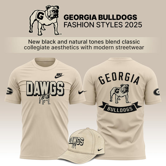 Georgia Bulldogs Bold Fashion 2025 Limited Edition TShirt - Natural