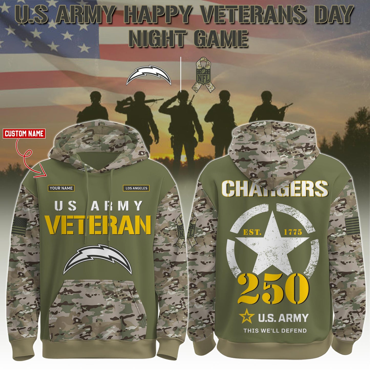 .LAC-Army 250th Birthday Limited Editions Hoodie
