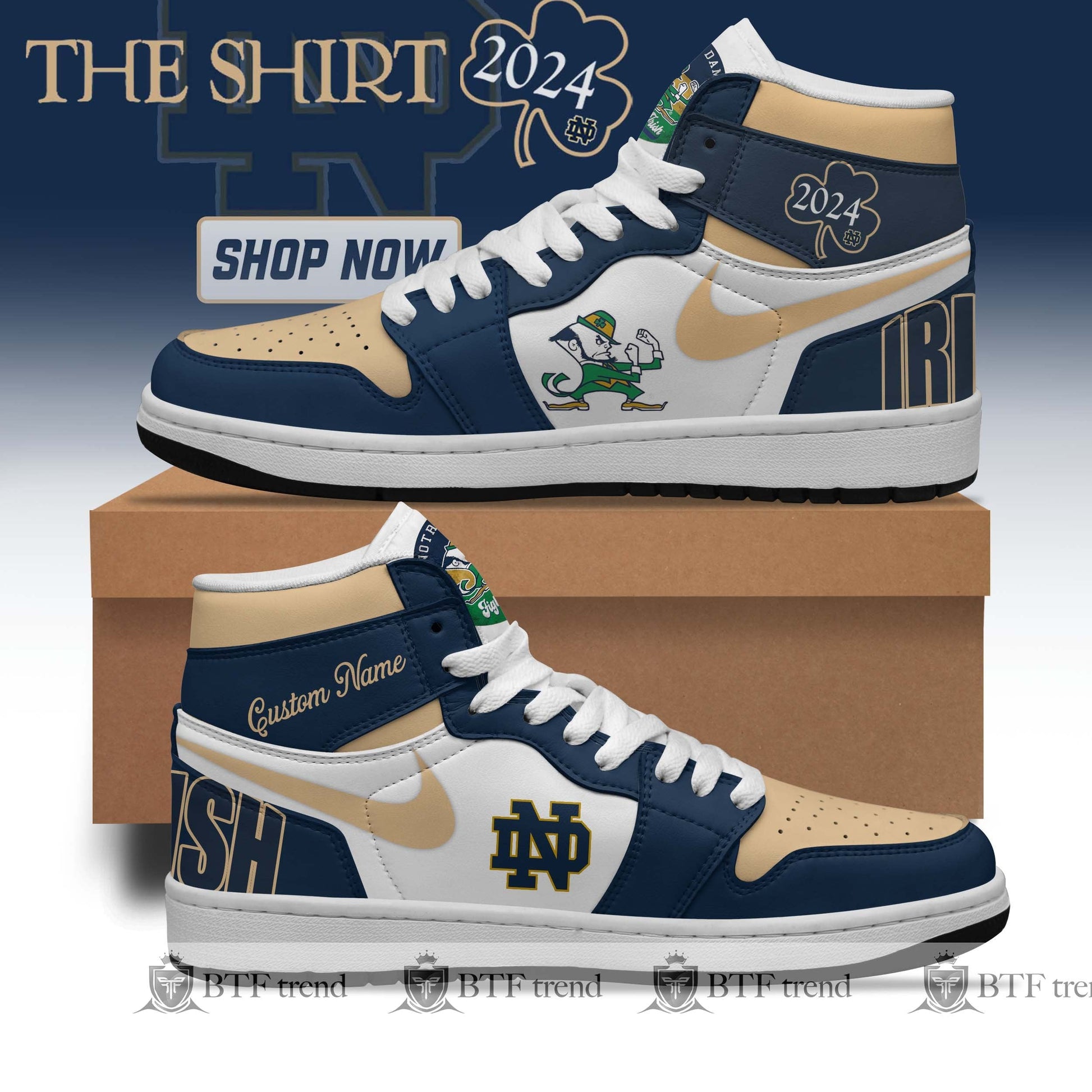 Notre Dame Fighting Irish 2025 The Shirt Air JD1 Shoes