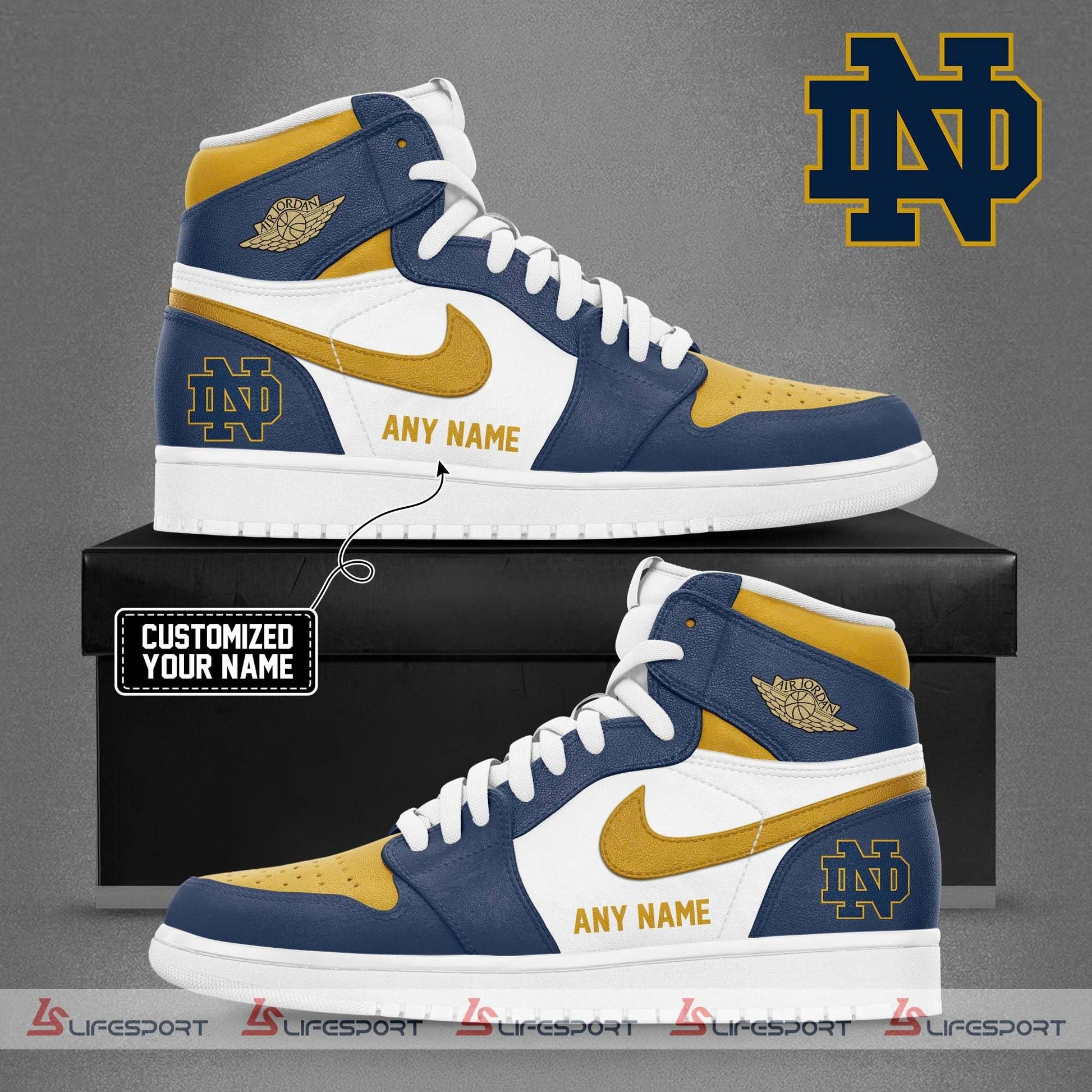 Special Edition Notre Dame Fighting Irish 2025 Air JD1 Shoes
