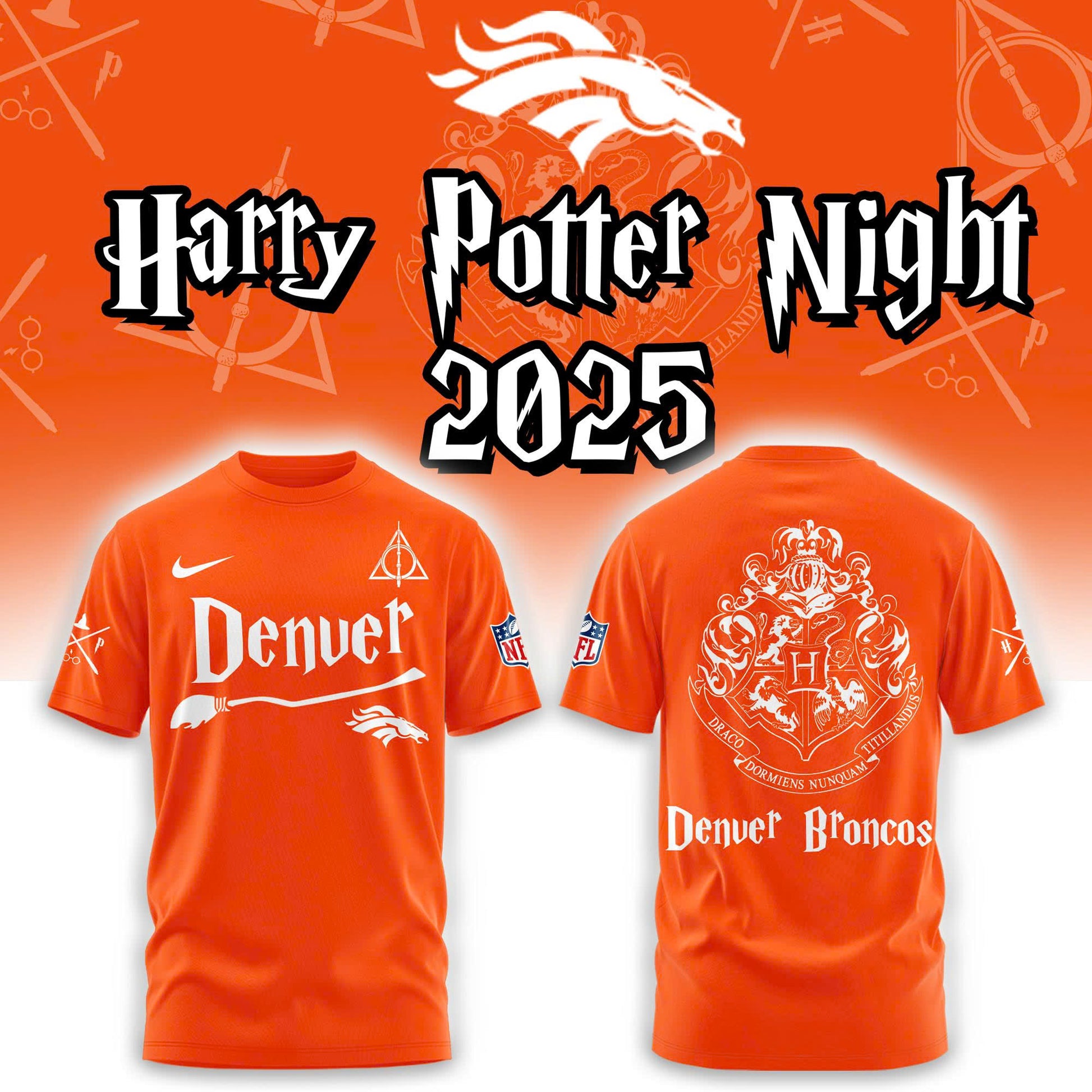 Denver Broncos Harry Potter Combo T-Shirt