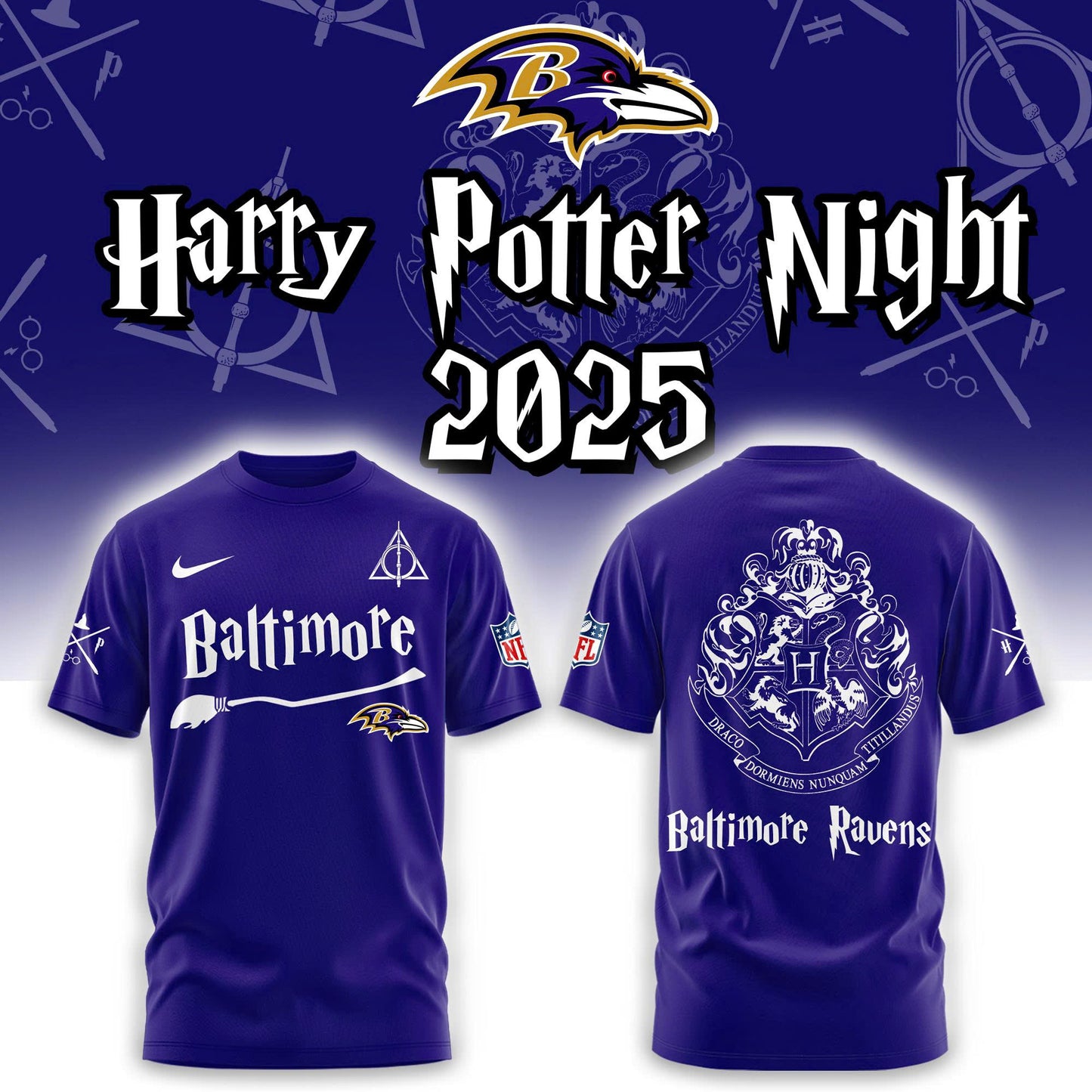 Baltimore Ravens Harry Potter Combo T-Shirt