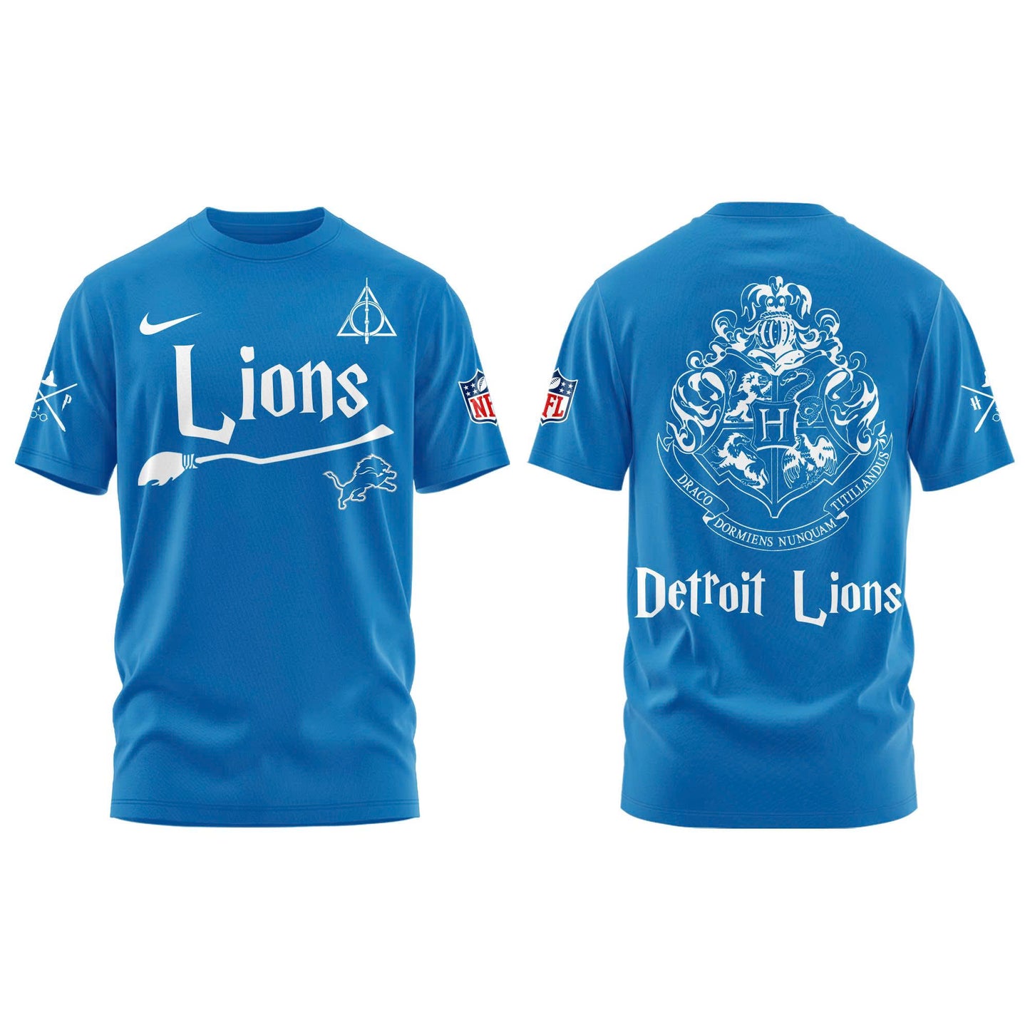 Detroit Lions Harry Potter 2025 Combo T-Shirt