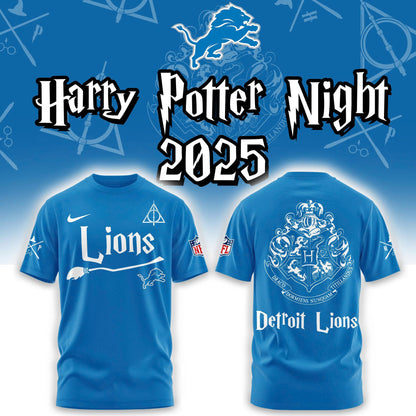 Detroit Lions Harry Potter 2025 Combo T-Shirt
