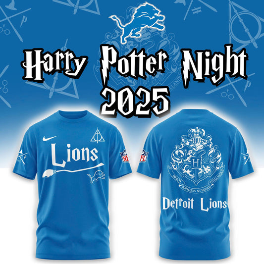 Detroit Lions Harry Potter 2025 Combo T-Shirt