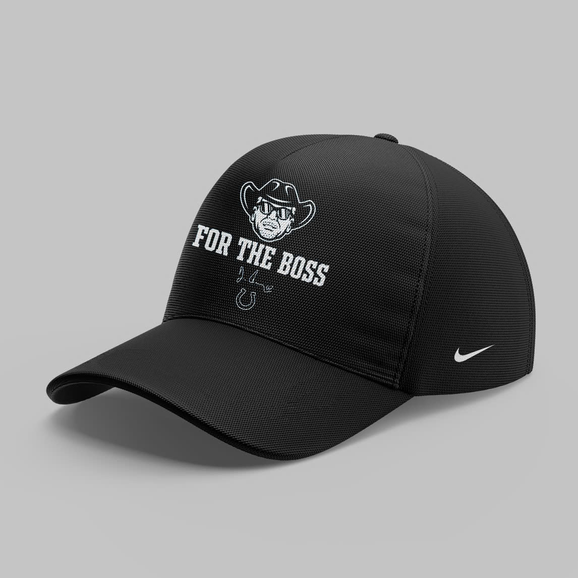 Limited Edition Colts FB In honor of Jim "For The Boss" Black Hoodie-PU25090775