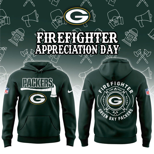 Green Bay Packers Firefighter Appreciation Day Hoodie | Jogger | Cap Limited Edition