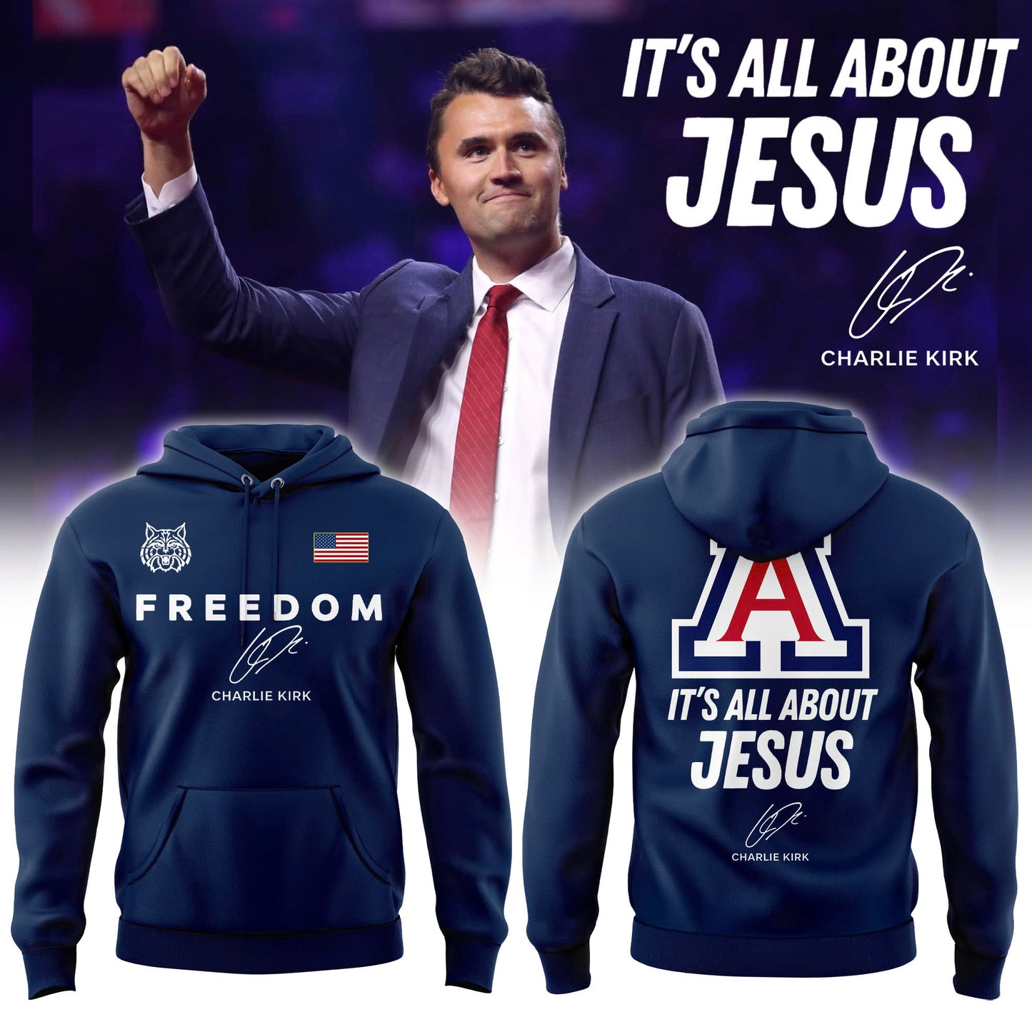 Arizona Wildcats “FREEDOM” Limited Edition Hoodie