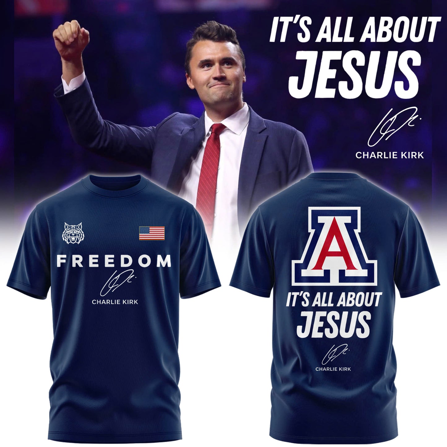 Arizona Wildcats “FREEDOM” Limited Edition Tshirt