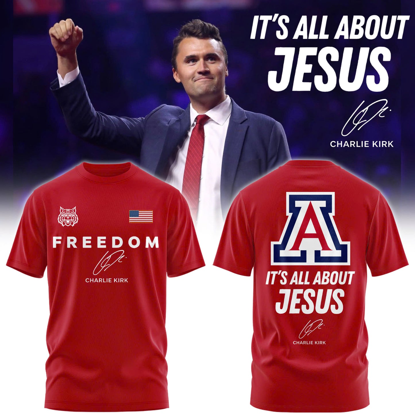 Arizona Wildcats “FREEDOM” Limited Edition Tshirt