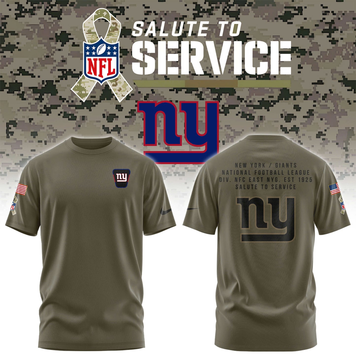 New York Giants 2025 Salute to Service Tshirt | Joggers | Cap