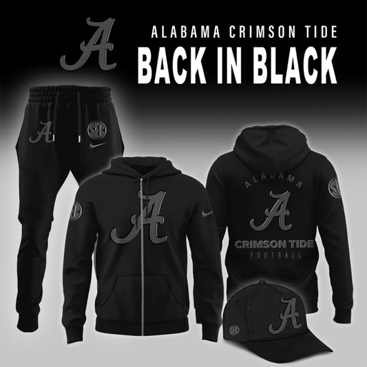 Alabama Crimson  2026 Back In Black Limited Edition ZIP Hoodie